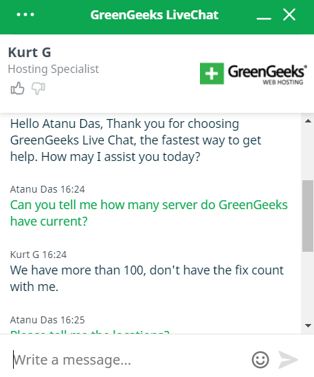 greengeeks live chat