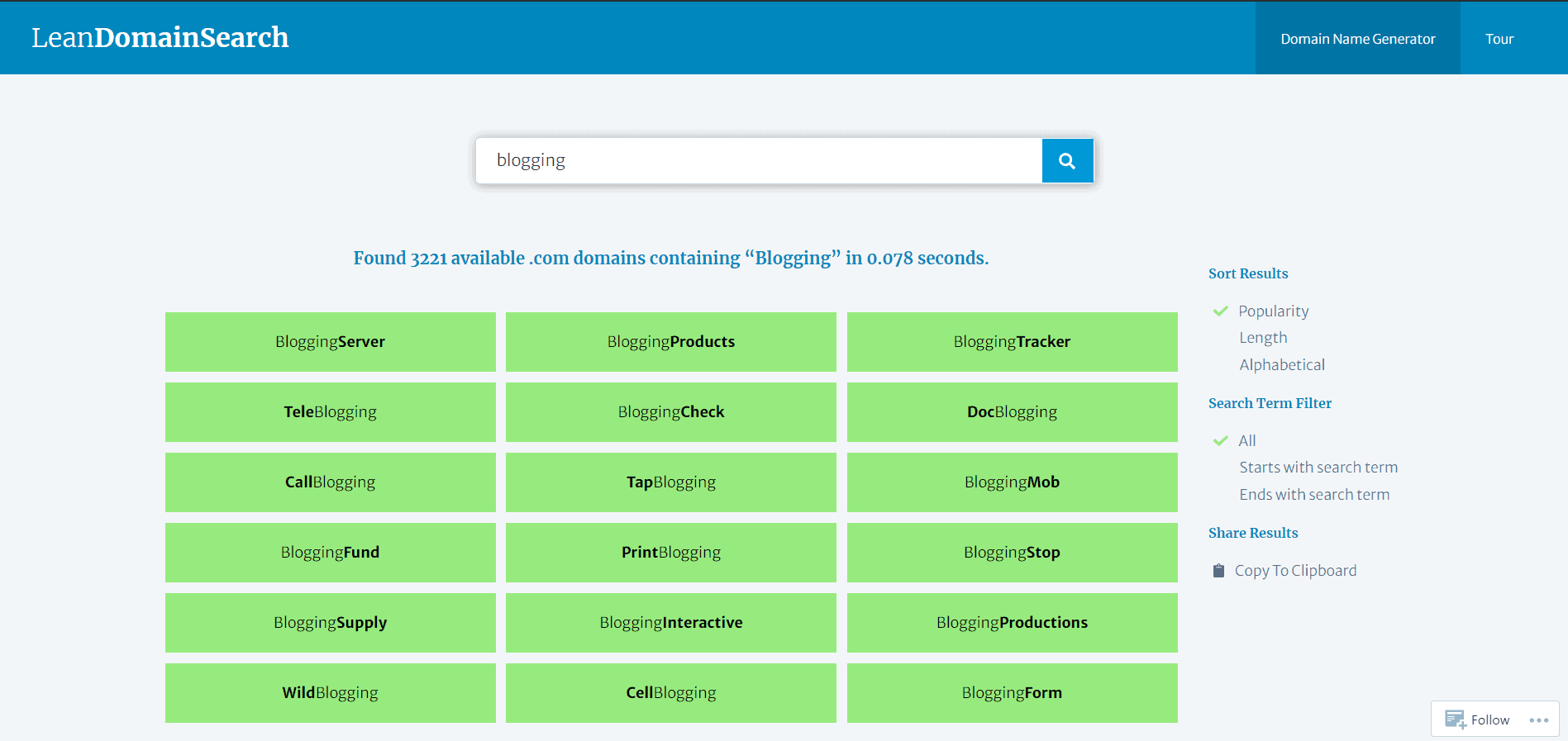 leandomainsearch