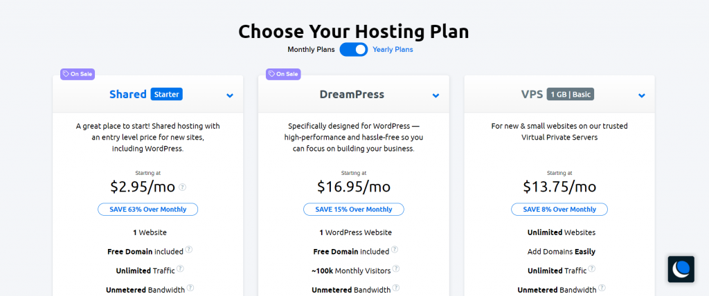Dreamhost hosting plans