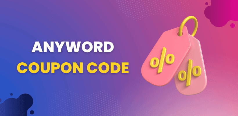 anyword coupon code