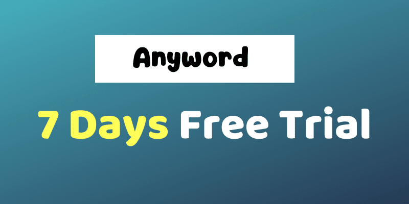anyword free trial